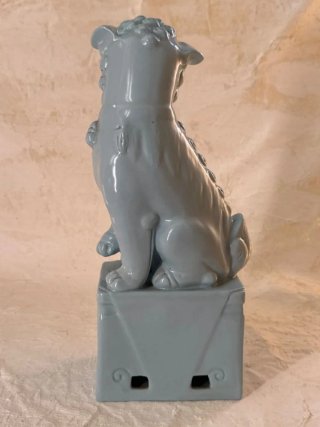 Perro Foo Hembra Porcelana Española Vintage 34cm