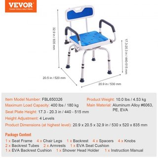 Silla de Ducha Giratoria 360 Grados, Asiento de Ducha Ajustable con Brazos Pivotantes para Duchas o Bañeras, Silla de Ducha Rotativa Antideslizante para Ancianos, Discapacitados o Lesionados, Capa...