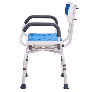 Silla de Ducha Giratoria 360 Grados, Asiento de Ducha Ajustable con Brazos Pivotantes para Duchas o Bañeras, Silla de Ducha Rotativa Antideslizante para Ancianos, Discapacitados o Lesionados, Capa...