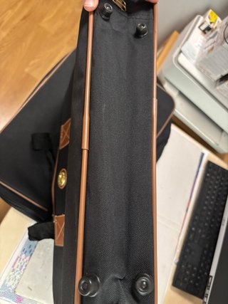 Juego de 2 Maletas Mano Vintage Negro/Marrón