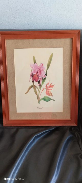 Cuadro de orquídeas en madera