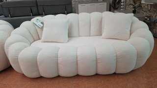 Sofá modular blanco de tela
