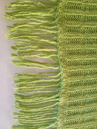 Top verde punto flecos talla S