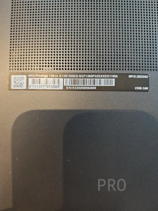 Portátil MSI Prestige 13 Evo A13M-068ES
