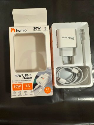 Cargador Homio 30W USB-C iPhone
