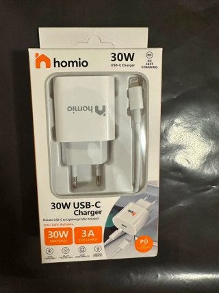 Cargador Homio 30W USB-C iPhone