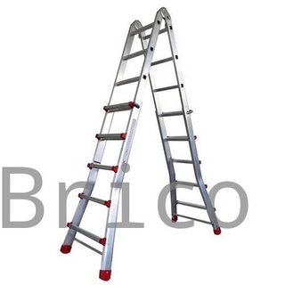 Escalera Telescópica Aluminio 4+4 Pestaña