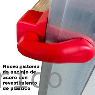 Escalera Telescópica Aluminio 4+4 Pestaña
