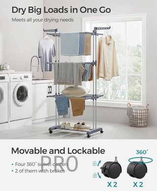 Tendedero plegable de 4 niveles