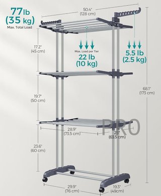 Tendedero plegable de 4 niveles