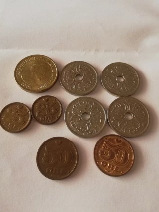 9 Monedas, Corona Dinamarca (1992-2004)