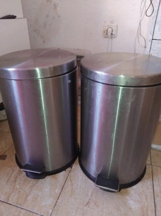 Cubos 2 de acero basura
