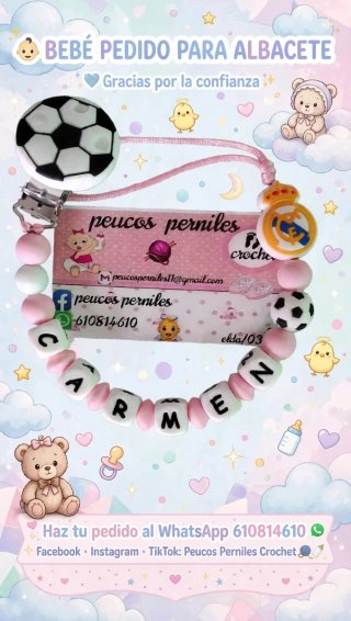Chupetero personalizado para bebé