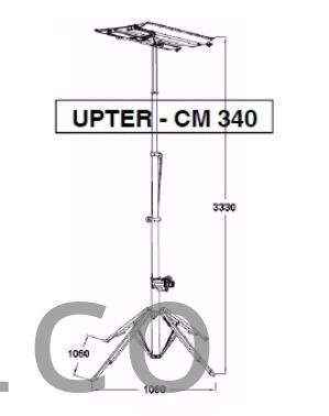 Elevador Telescópico Eléctrico 3300 mm 130 kg Aire Acondicionado CM340