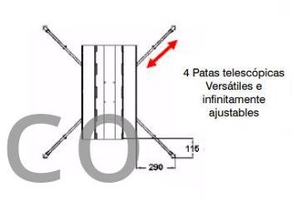 Elevador Telescópico Eléctrico 3300 mm 130 kg Aire Acondicionado CM340