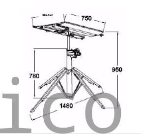 Elevador Telescópico Eléctrico 3300 mm 130 kg Aire Acondicionado CM340