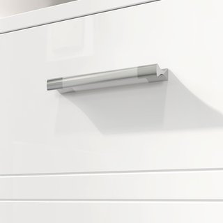 Mueble Bajo Lavabo de 2 Puertas, Armario Ahorrador de Espacio para Lavabo en Madera con Estante Regulable, Blanco Brillante