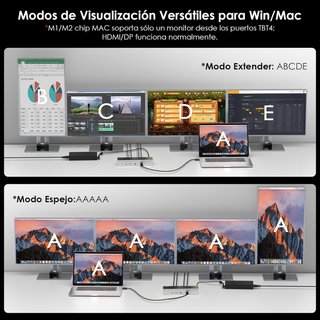 Estación de Acoplamiento WAVLINK Thunderbolt 4 15