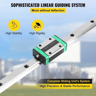 3PCS Riel Lineal 2-167.6 cm(0.78-66 Pulgadas), Cojinetes e Rieli Lineari con 4PCS Blocco di Cuscinetto HSR20, Slitte di Scorrimento a Movimento Lineare per Router CNC, Tornio, Fresatrici, Kit...