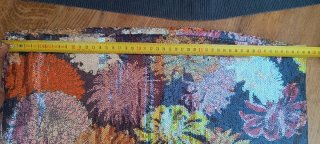 Falda lentejuelas flores multicolor