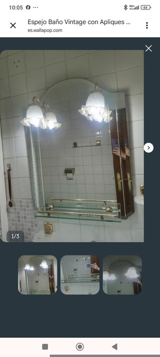 Espejo de baño con repisa