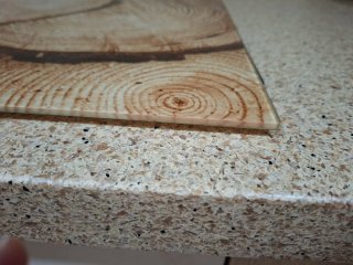 Protector Encimera Cristal Templado Diseño Madera