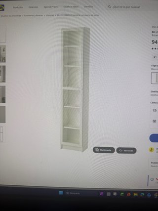 Vitrina Ikea Oxberg + Librería Billy