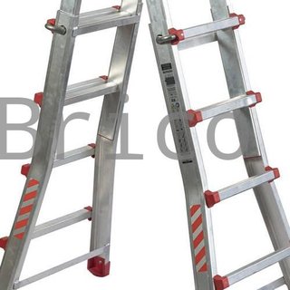 Escalera Telescópica Aluminio 6+6 Pestaña