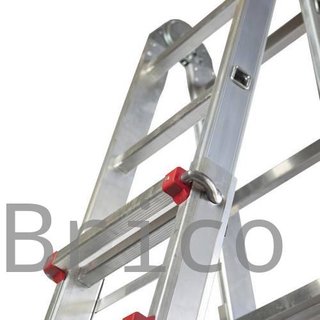 Escalera Telescópica Aluminio 6+6 Pestaña