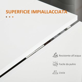 Mesa de Comedor Extensible, Diseño Moderno, Mesa Plegable Ahorra Espacio con Ruedas 120 × 80 × 73Cm