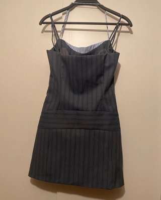 Vestido pichi rayas azul/gris T. S/M