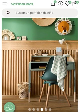 Escritorio infantil Vertbaudet + silla