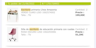 Escritorio infantil Vertbaudet + silla