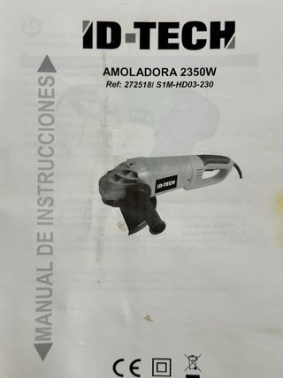 Amoladora 2350W con disco de 23 cm