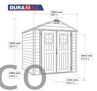 Caseta PVC Storemax Plus 209x210x231 cm - Duramax