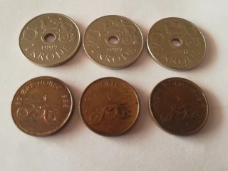 6 Monedas, Corona Noruega (Krone)