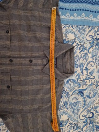 Camicia con motivo a quadri "Patagonia", S over/M