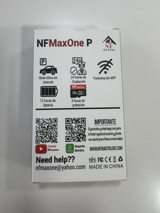 Cámara espía HD (funciona sin internet) NFMaxOne P