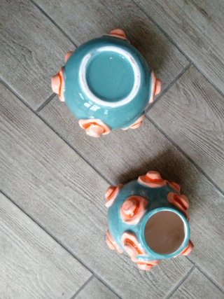 2 vasi ceramica nuovi decorati