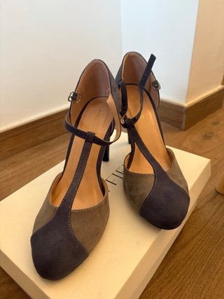 Tacones Anna Field Talla 38 Azul/Gris