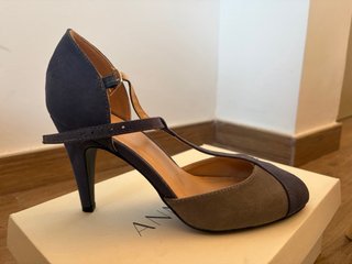Tacones Anna Field Talla 38 Azul/Gris