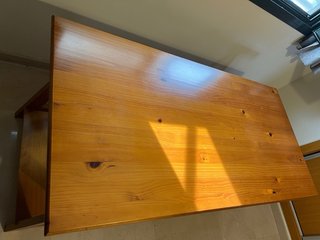 Escritorio de madera maciza con cajón Muy robusto