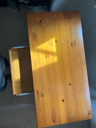 Escritorio de madera maciza con cajón Muy robusto