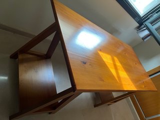 Escritorio de madera maciza con cajón Muy robusto
