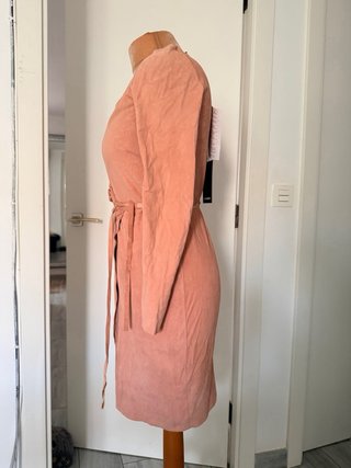 Vestido rosa cuero talla S  Marca Dsquared2 ,