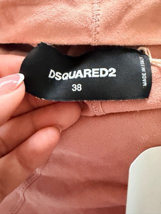 Vestido rosa cuero talla S  Marca Dsquared2 ,