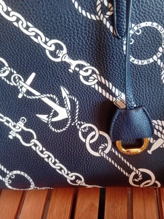 Bolso Ralph Lauren Azul y Blanco