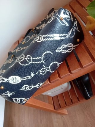 Bolso Ralph Lauren Azul y Blanco