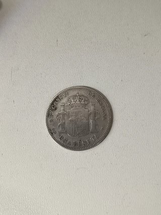 Moneda 1 Peseta Alfonso XIII Plata