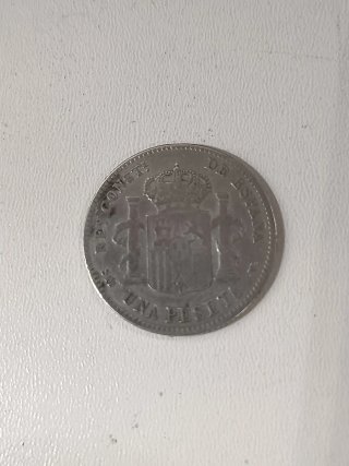 Moneda 1 Peseta Alfonso XIII Plata